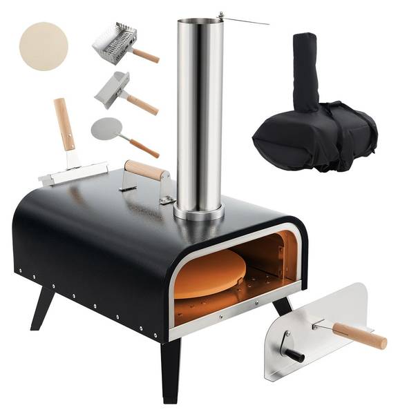 Pizzaofen ZB33956DE Schwarz - Metall - 42 x 70 x 75 cm