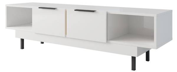 Meuble TV ARTEMISA Blanc - Bois manufacturé - 163 x 46 x 42 cm