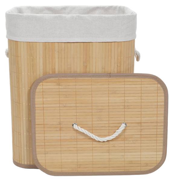 Wäschekorb SANA Beige - Bambus - 30 x 50 x 40 cm
