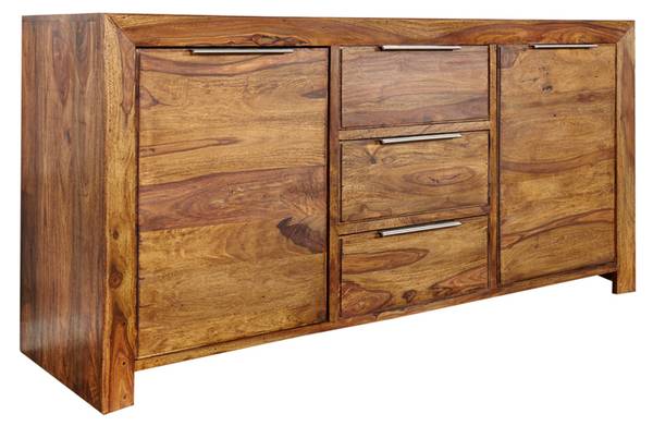 Sideboard PURE Braun - Sheesham - 135 x 70 x 43 cm