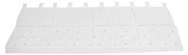 LOFT LIVING Fenstervorhang Louis – Besticktes Blumenmuster, 140x38 Cm, Elfenbein