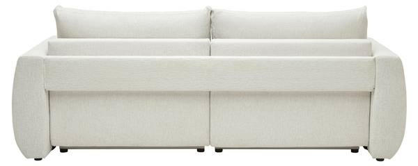 Schlafsofa BOLOGNA Weiß - Textil - 245 x 90 x 104 cm