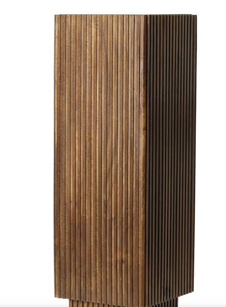 Blumensäule GATURA Braun - Holzwerkstoff - 35 x 100 x 35 cm