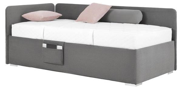 Bett REMI Grau - Textil - 96 x 1 x 90 cm