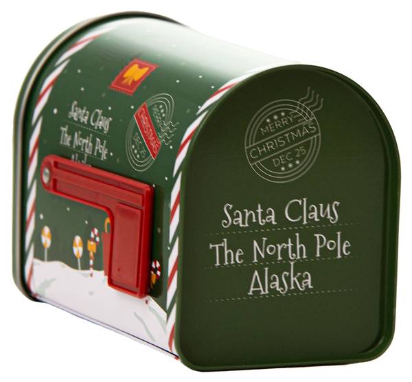 Keksdose Weihnachten Mailbox 2er Rot - Metall - 10 x 10 x 16 cm