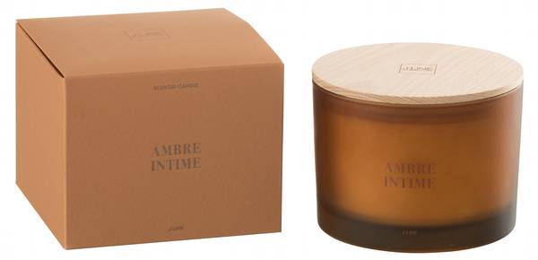Duftkerze Ambre Intime Gelb - Satin - 12 x 10 x 12 cm