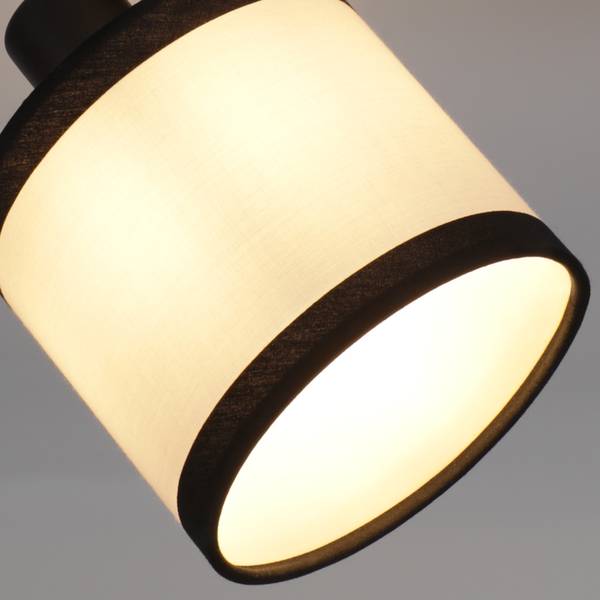 Deckenleuchte Lilly II Schwarz - Metall - 12 x 19 x 150 cm