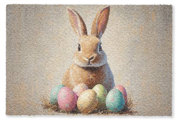 FUßMATTE Hase 90 x 60 cm