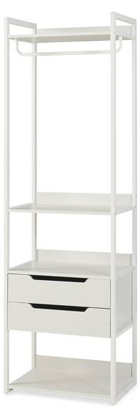 Standgarderobe Jässaatka Grau - Stahl - 61 x 200 x 40 cm