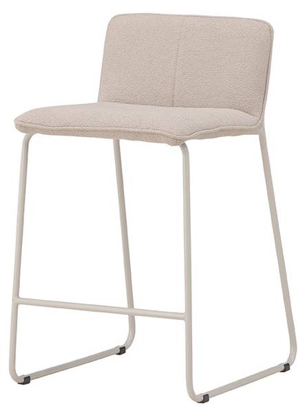 Barstoel Bisbee set van 2 beige - textiel - 45 x 85 x 50 cm