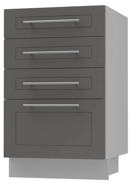 Schubladenunterschrank KVANTUM D4A/40 Graphit - Grau
