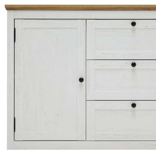 Sideboard KORSIKA Braun - Weiß - Holzwerkstoff - 150 x 85 x 43 cm