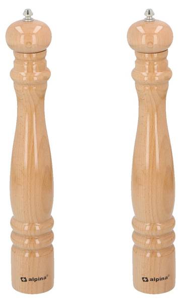 Salz- und Pfefferstreuer MEALPE364005 Braun - Massivholz - 6 x 36 x 6 cm