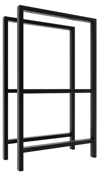 Waschtisch Gestell DONAU 2er Set Schwarz - Tiefe: 45 cm