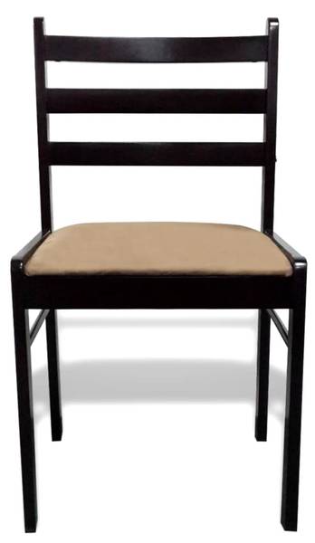 Eetkamerstoel 291746-1 Set van 6 bruin - rubberboom - 44 x 81 x 45 cm