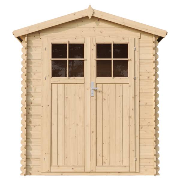 Gartenhaus mit Boden M320F+M320G Beige - Fichte - 180 x 224 x 180 cm