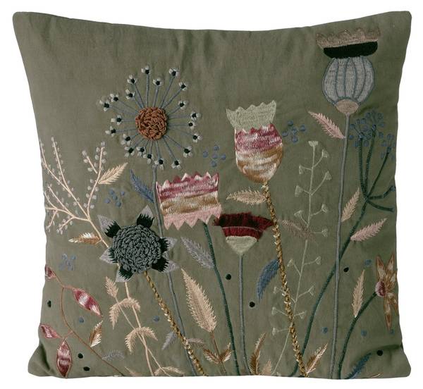 Kissenbezug Botanica Verde Grün - Naturfaser - 45 x 15 x 45 cm