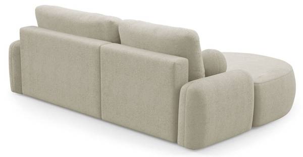 Hoekbank CLEO beige - polyester - 264 x 89 x 172 cm