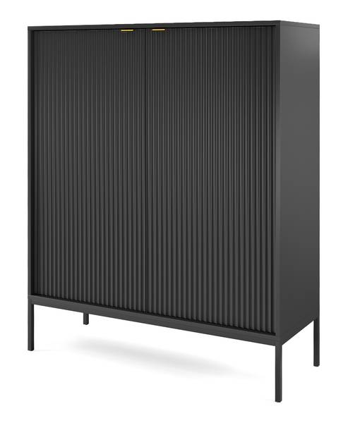 Highboard VELLORE Schwarz - Schwarz