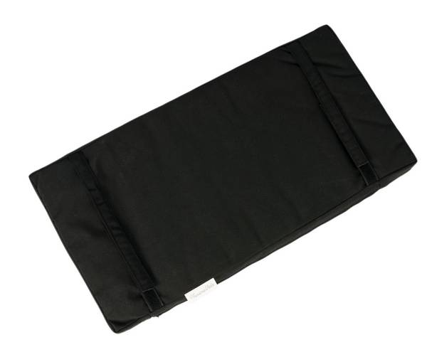 Picknicktisch Kissen 55 cm - 6 Stück Schwarz - Baumwollstoff - 27 x 5 x 55 cm