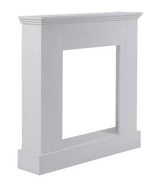 Dekorative Kaminumrandung Acanto Weiß - Holzwerkstoff - 23 x 98 x 23 cm