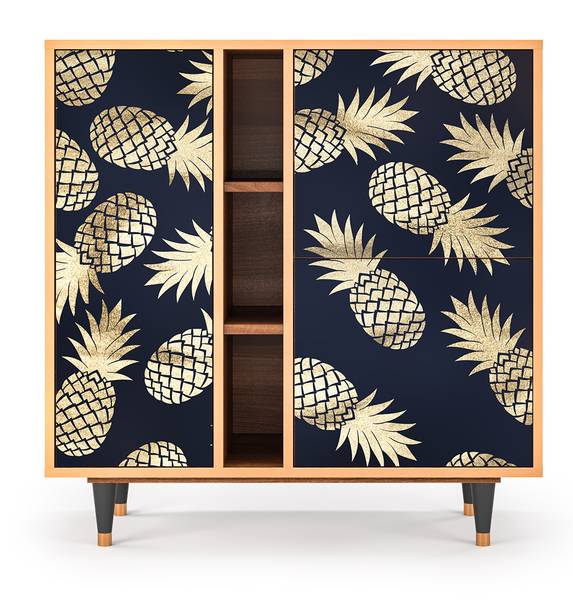 Sideboard BS5 Walnuss Braun - Holzwerkstoff - 94 x 96 x 41 cm