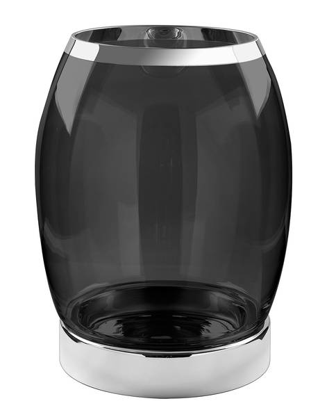 Windlicht YORK Silber - Metall - 1 x 29 x 1 cm