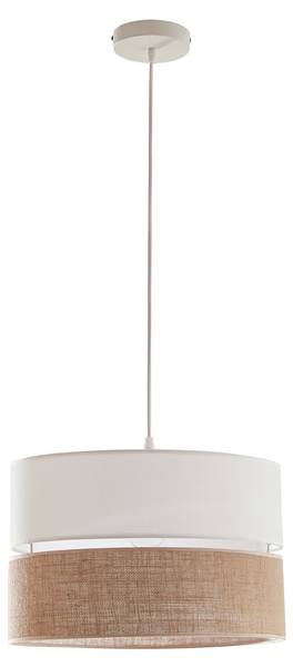 Hängeleuchte Barton Weiß - Polyester - 40 x 157 x 40 cm