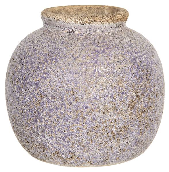 Vase Wyatt Violett - Keramik - 8 x 8 x 8 cm