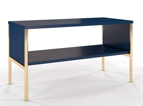 Couchtisch Polka Blau - Holzwerkstoff - 80 x 44 x 37 cm