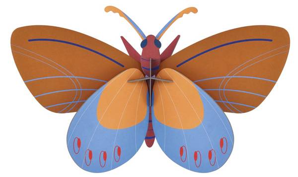 Wandobjekt Azur-Monarch Naturfaser - Papier - 10 x 21 x 34 cm