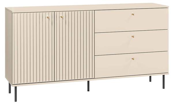 Sideboard SALOU-131-5 Beige - Holzwerkstoff - 160 x 85 x 40 cm