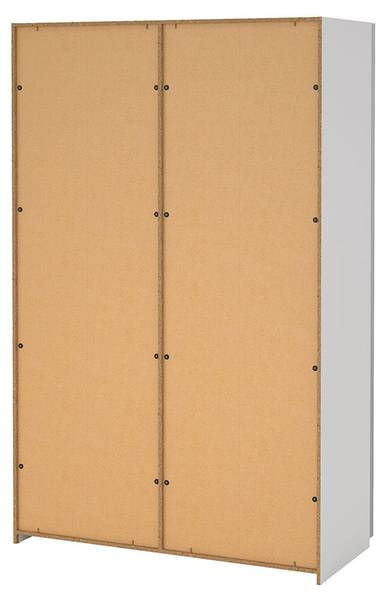 Schiebetürenschrank Bergamo (2-türig) Weiß - Holzwerkstoff - Textil - 139 x 221 x 67 cm