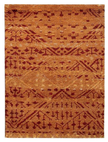 Wollteppich Naturals Orange - Naturfaser - 60 x 2 x 90 cm
