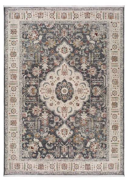 Kurzflorteppich KESHAN Grau - Polyester - 120 x 2 x 170 cm