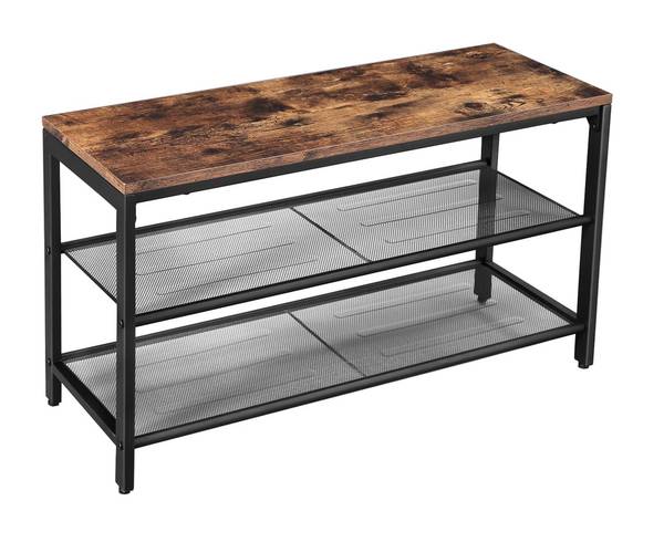 Schuhbank Noida Braun - Holzwerkstoff - 30 x 45 x 80 cm