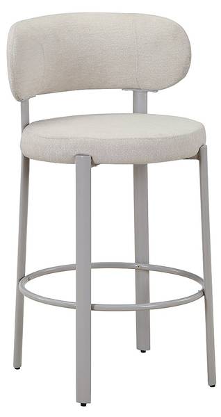 Barhocker ASILOVA 2er-Set Weiß - Textil - 54 x 95 x 53 cm