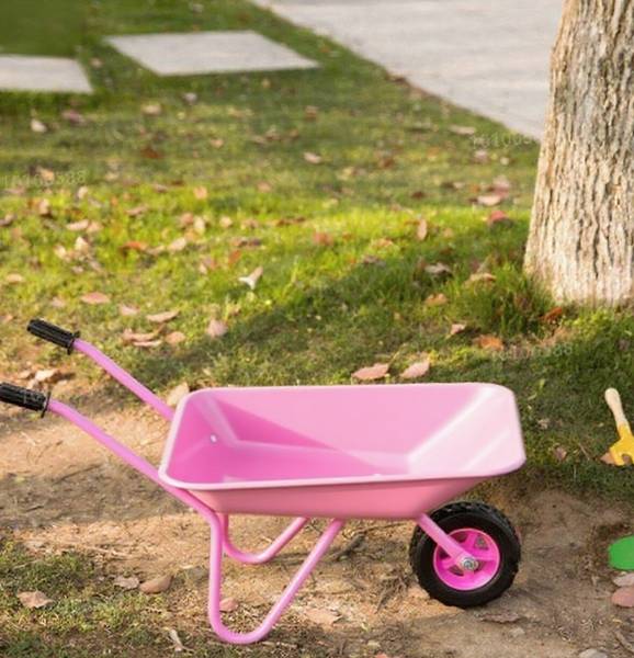 Schubkarre für Kinder rosa Schwarz - Pink - Eisen - 74 x 43 x 36 cm