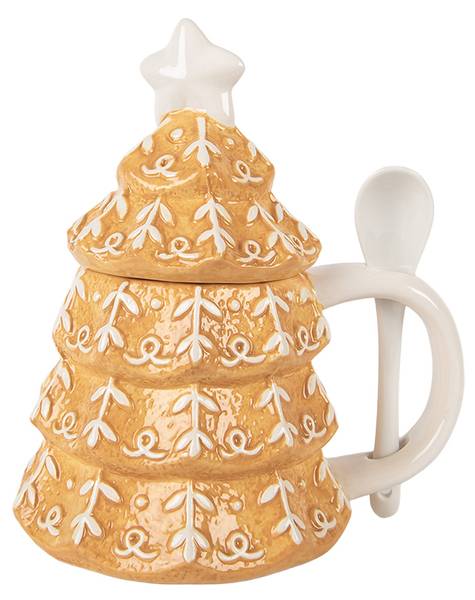 Tasse Weihnachtsbaum Weston&Cups Braun - Keramik - 12 x 18 x 16 cm