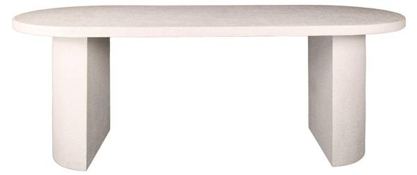 Eettafel ARCH wit - steen - 215 x 77 x 90 cm