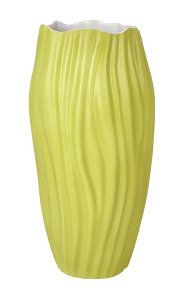 Vase Spirulina Grün - Porzellan - 16 x 30 x 16 cm