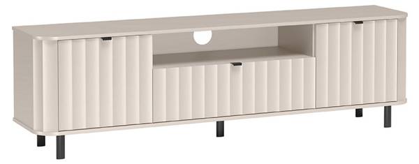 TV-Lowboard NOVADO Grau - Stahl - Melamin - 196 x 57 x 40 cm