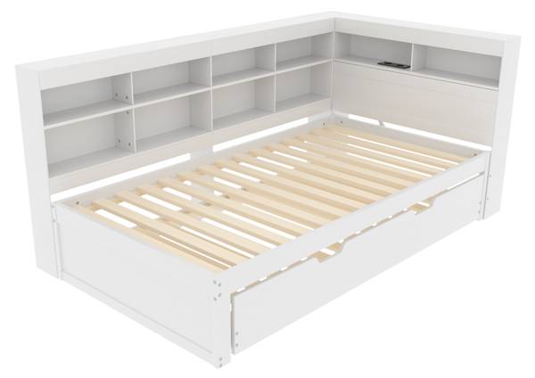 Schlafsofa-BB1036 Weiß - Massivholz - 116 x 93 x 223 cm