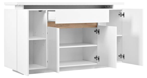 Sideboard GLOWLucy Ⅲ Weiß - Holzwerkstoff - 40 x 80 x 140 cm