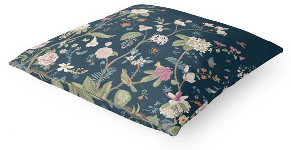 Dekokissen Blumen Chinoiserie 50 x 50 x 10 cm