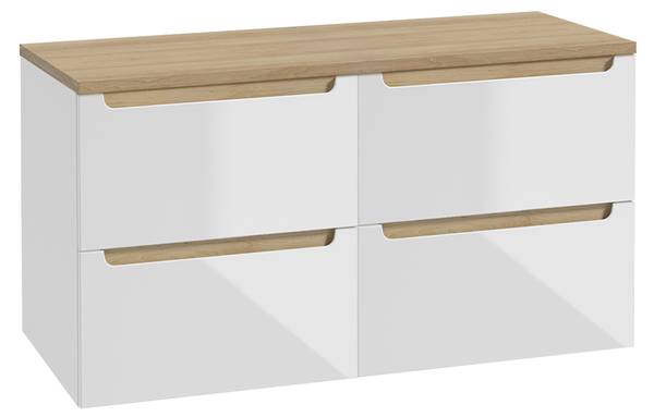 Waschtischunterschrank Livia Weiß - Holzwerkstoff - 120 x 63 x 46 cm