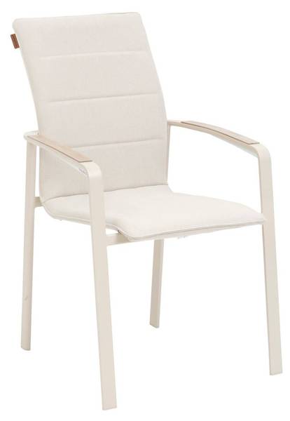 Stapelbarer Gartensessel DIESE Beige - Metall - 57 x 95 x 67 cm