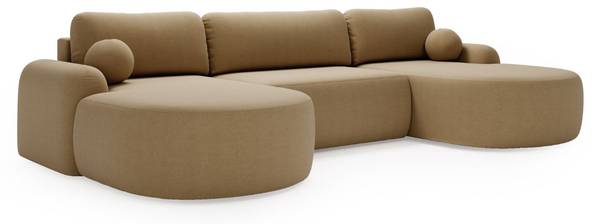 Ecksofa AURIO U Hellbraun