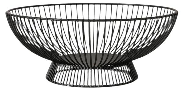 Dekoschale Balu Schwarz - Metall - 26 x 10 x 10 cm