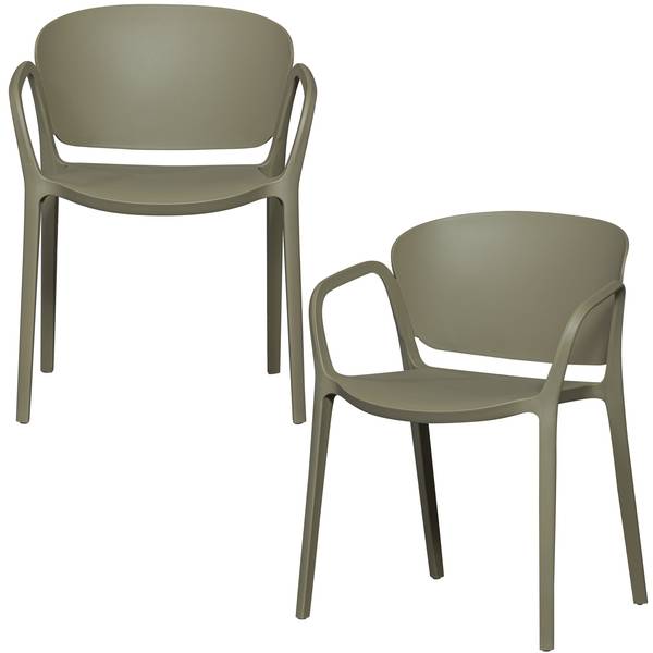 Chaises de jardin Bent lot de 2 Vert